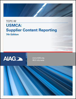 Publikace AIAG USMCA: Supplier Content Reporting 1.8.2020 náhled