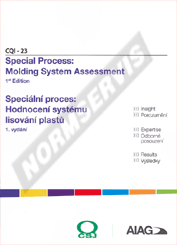 Náhled  CQI-23 - Speciální proces: Hodnocení systému lisování plastů - 1. vydání. Publikace obsahuje CD s procesními tabulkami 1.1.2020