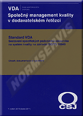 Publikace  Společný management kvality v dodavatelském řetězci. Standard VDA - Sestavení specifických požadavků zákazníka na systém kvality na základě ISO/TS 16949 1.2.2011 náhled