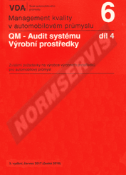 Publikace  VDA 6.4 - Audit systému managementu kvality. Výrobní prostředky - 3. vydání 1.4.2018 náhled