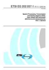 Norma ETSI EG 202057-1-V1.1.1 10.9.2002 náhled