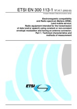 Norma ETSI EN 300113-1-V1.4.1 27.2.2002 náhled