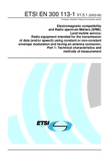 Norma ETSI EN 300113-1-V1.5.1 2.9.2003 náhled