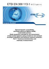 Norma ETSI EN 300113-1-V1.7.1 25.11.2011 náhled