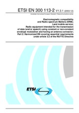 Norma ETSI EN 300113-2-V1.3.1 4.12.2003 náhled
