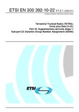 ETSI EN 300392-10-22-V1.2.1 28.1.2002