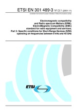 Norma ETSI EN 301489-3-V1.3.1 16.11.2001 náhled