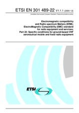 Norma ETSI EN 301489-22-V1.1.1 7.12.2000 náhled