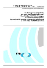 Norma ETSI EN 302065-V1.1.1 19.2.2008 náhled