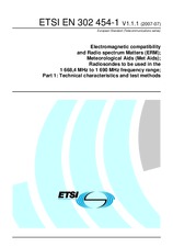 Norma ETSI EN 302454-1-V1.1.1 24.7.2007 náhled