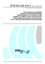 Norma ETSI EN 302510-1-V1.1.1 25.7.2007 náhled