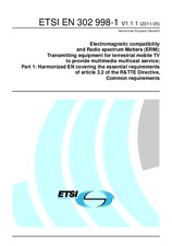 Norma ETSI EN 302998-1-V1.1.1 31.5.2011 náhled