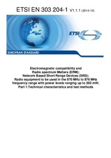 Norma ETSI EN 303204-1-V1.1.1 30.10.2014 náhled