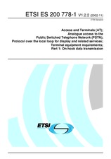ETSI ES 200778-1-V1.2.2 28.11.2002