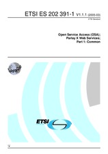 ETSI ES 202391-1-V1.1.1 22.3.2005