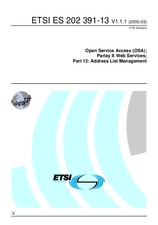 ETSI ES 202391-13-V1.1.1 22.3.2005