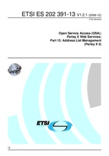 ETSI ES 202391-13-V1.2.1 19.12.2006