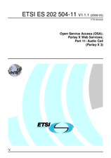 Norma ETSI ES 202504-11-V1.1.1 13.5.2008 náhled