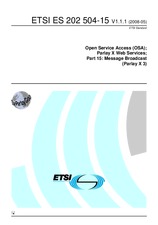 Norma ETSI ES 202504-15-V1.1.1 13.5.2008 náhled