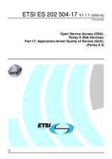 ETSI ES 202504-17-V1.1.1 13.5.2008