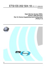 Náhled ETSI ES 202504-18-V1.1.1 13.5.2008