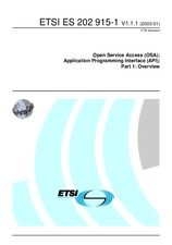 ETSI ES 202915-1-V1.1.1 21.1.2003