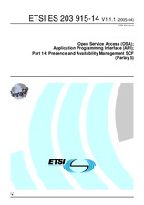 Náhled ETSI ES 203915-14-V1.1.1 11.4.2005