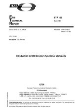 ETSI ETR 125-ed.1 30.3.1994