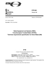 ETSI ETR 265-ed.1 15.2.1996