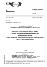 ETSI ETS 300092-1-ed.1/Amd.1 30.4.1993