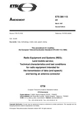 ETSI ETS 300113-ed.2/Amd.1 15.3.1997