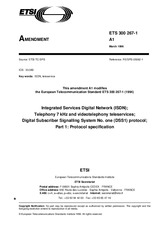 ETSI ETS 300267-1-ed.1/Amd.1 15.3.1996