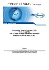 Norma ETSI GS ISI 001-2-V1.1.1 23.4.2013 náhled