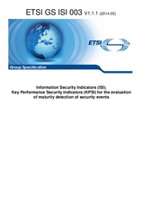 Náhled ETSI GS ISI 003-V1.1.1 13.5.2014