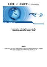 Norma ETSI GS LIS 002-V1.4.2 11.2.2013 náhled