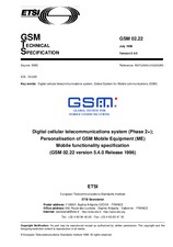 Náhled ETSI GTS GSM 02.22-V5.4.0 31.7.1998