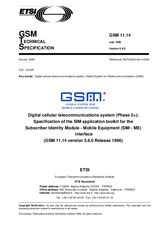 ETSI GTS GSM 11.14-V5.8.0 31.7.1998