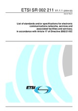Norma ETSI SR 002211-V1.1.1 20.2.2004 náhled