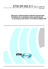 Norma ETSI SR 002211-V2.1.1 27.10.2005 náhled