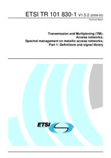 ETSI TR 101830-1-V1.5.2 12.5.2009