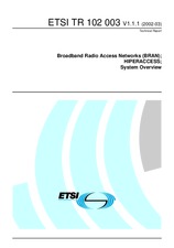 Norma ETSI TR 102003-V1.1.1 26.3.2002 náhled