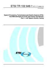 Náhled ETSI TR 102648-1-V1.1.1 19.12.2006
