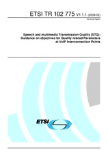 ETSI TR 102775-V1.1.1 17.2.2009