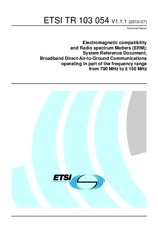 ETSI TR 103054-V1.1.1 30.7.2010