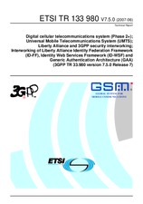 ETSI TR 133980-V7.5.0 30.6.2007