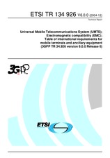 ETSI TR 134926-V6.0.0 31.12.2004