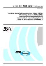 ETSI TR 134926-V7.0.0 30.6.2007