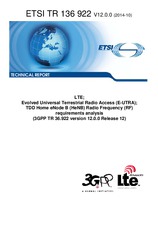 Norma ETSI TR 136922-V12.0.0 28.10.2014 náhled