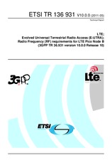 Norma ETSI TR 136931-V10.0.0 27.5.2011 náhled