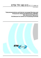 ETSI TR 182015-V1.1.1 6.10.2006
